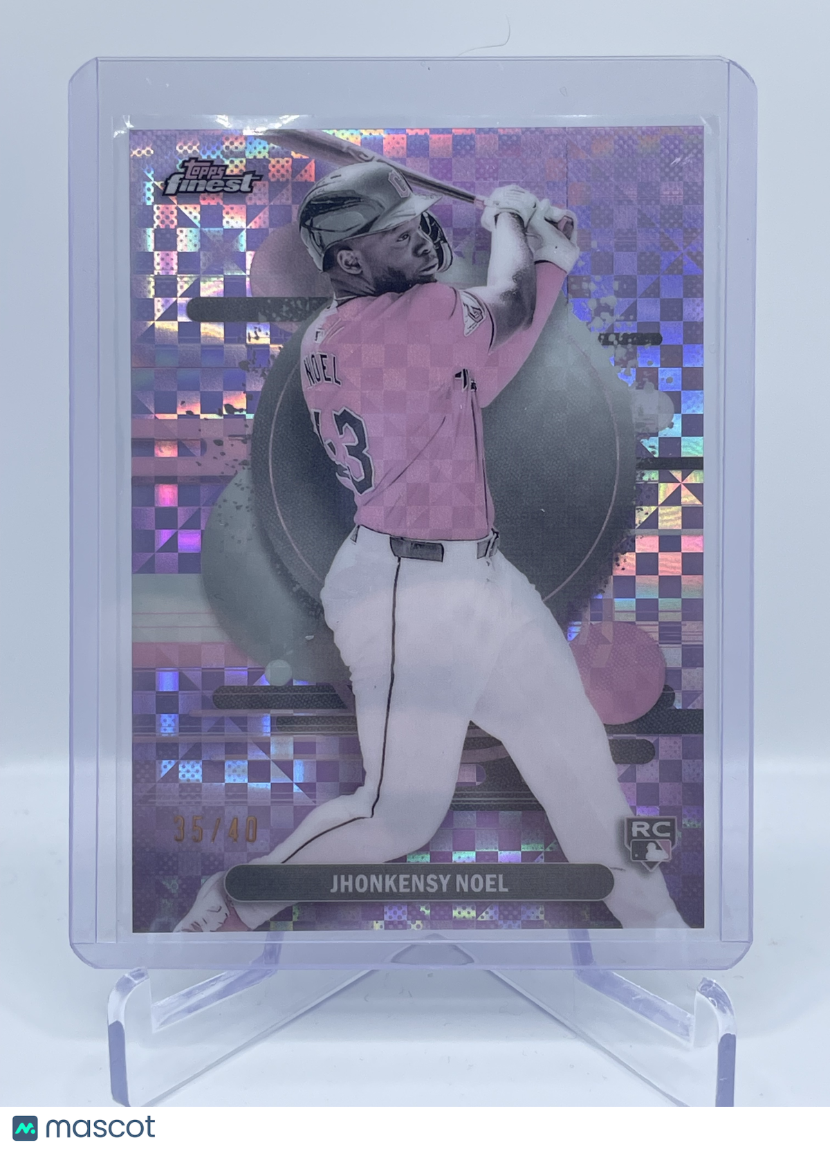 2024 TOPPS FINEST JHONKENSY NOEL PEARL CHECKERBOARD ROOKIE RC /40