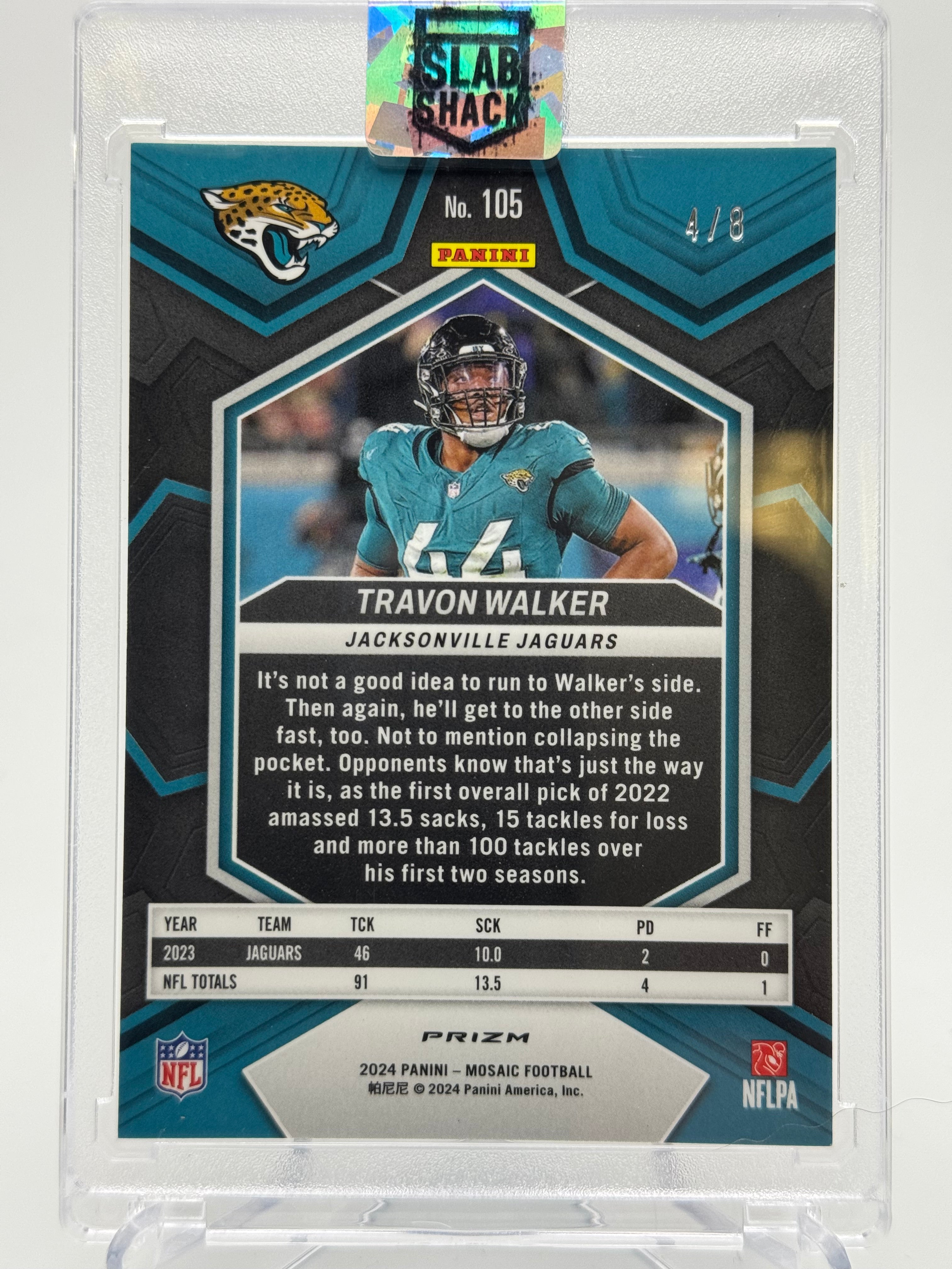 2024 MOSAIC TRAVON WALKER BLACK GOLD MOSAIC /8
