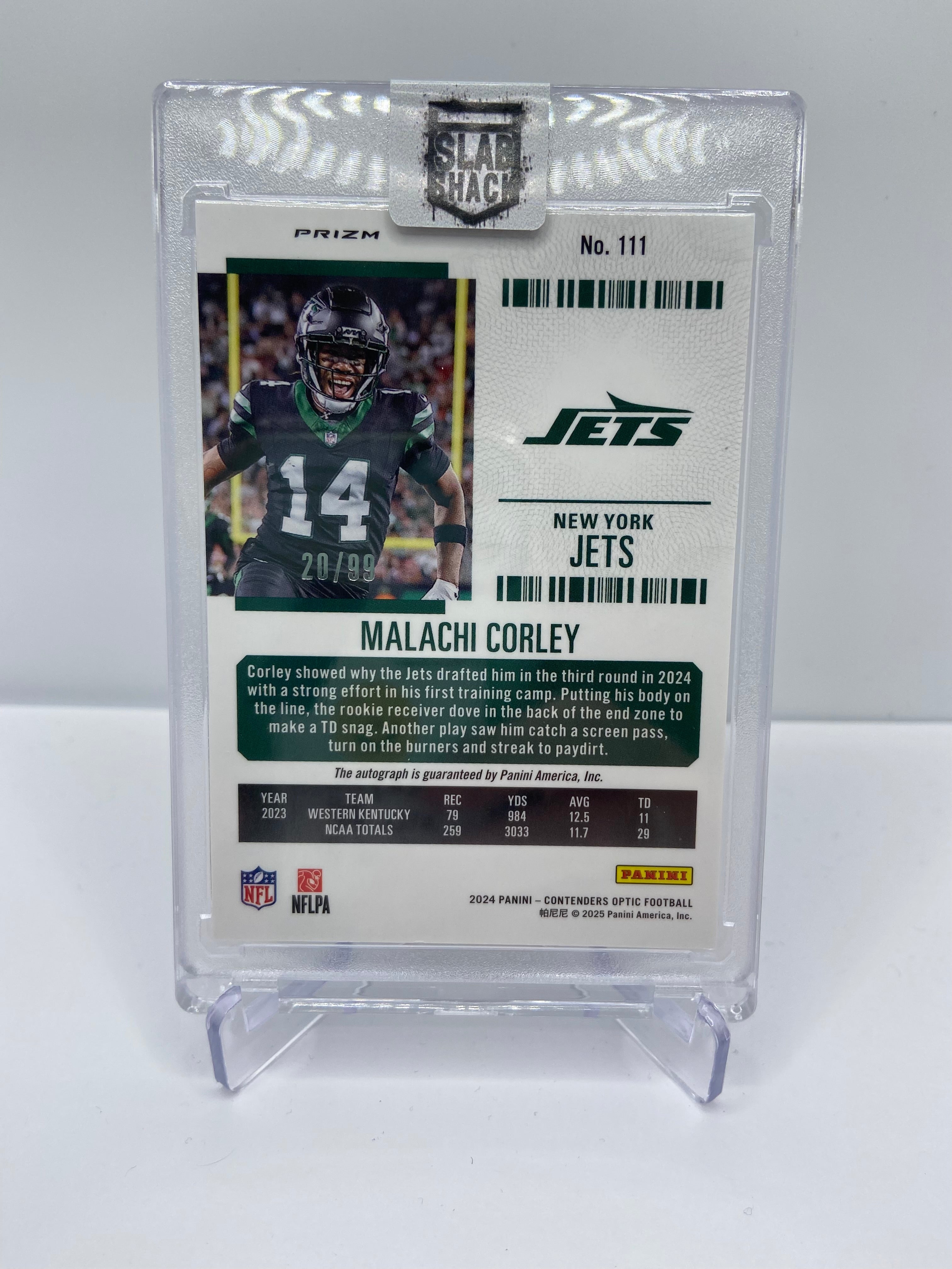 2024 CONTENDERS OPTIC MALACHI CORLEY BLUE AUTO /99