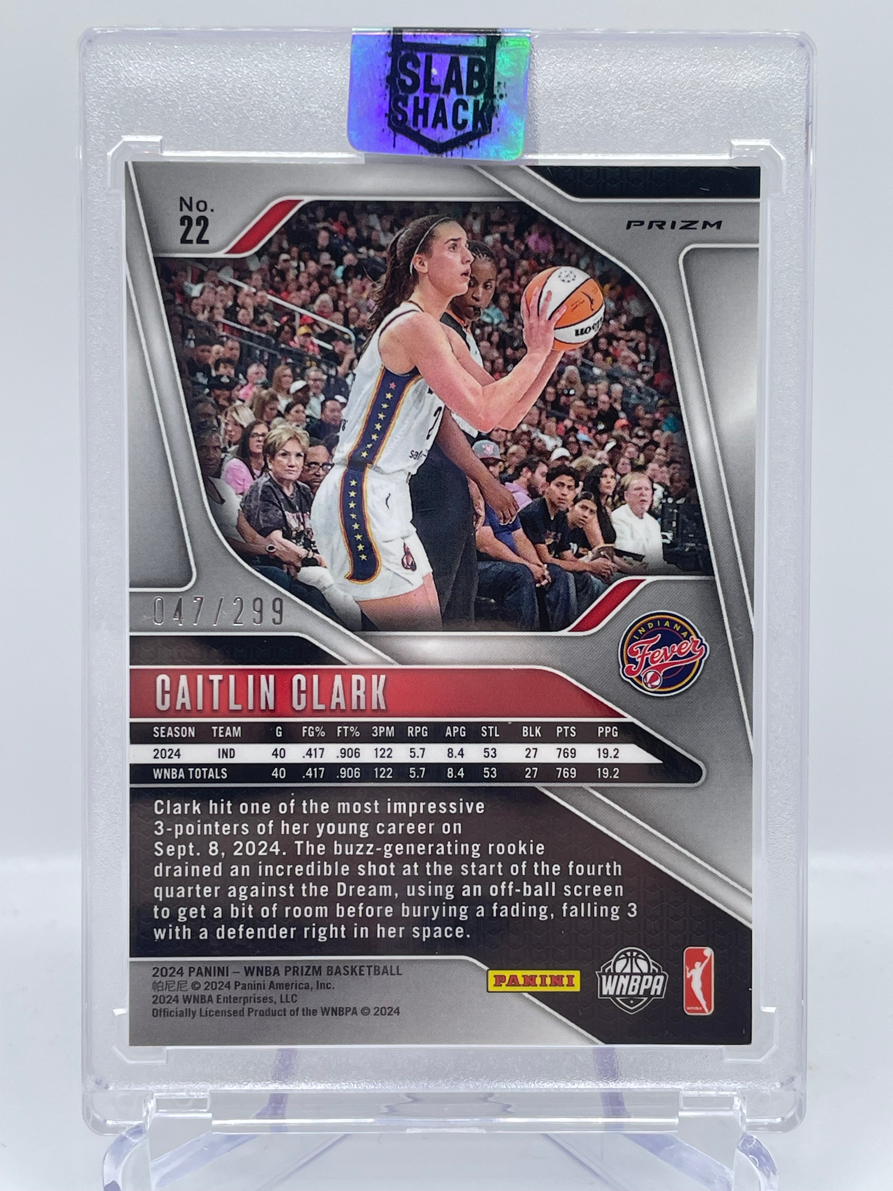 2024 PRIZM CAITLIN CLARK RED ROOKIE RC /299