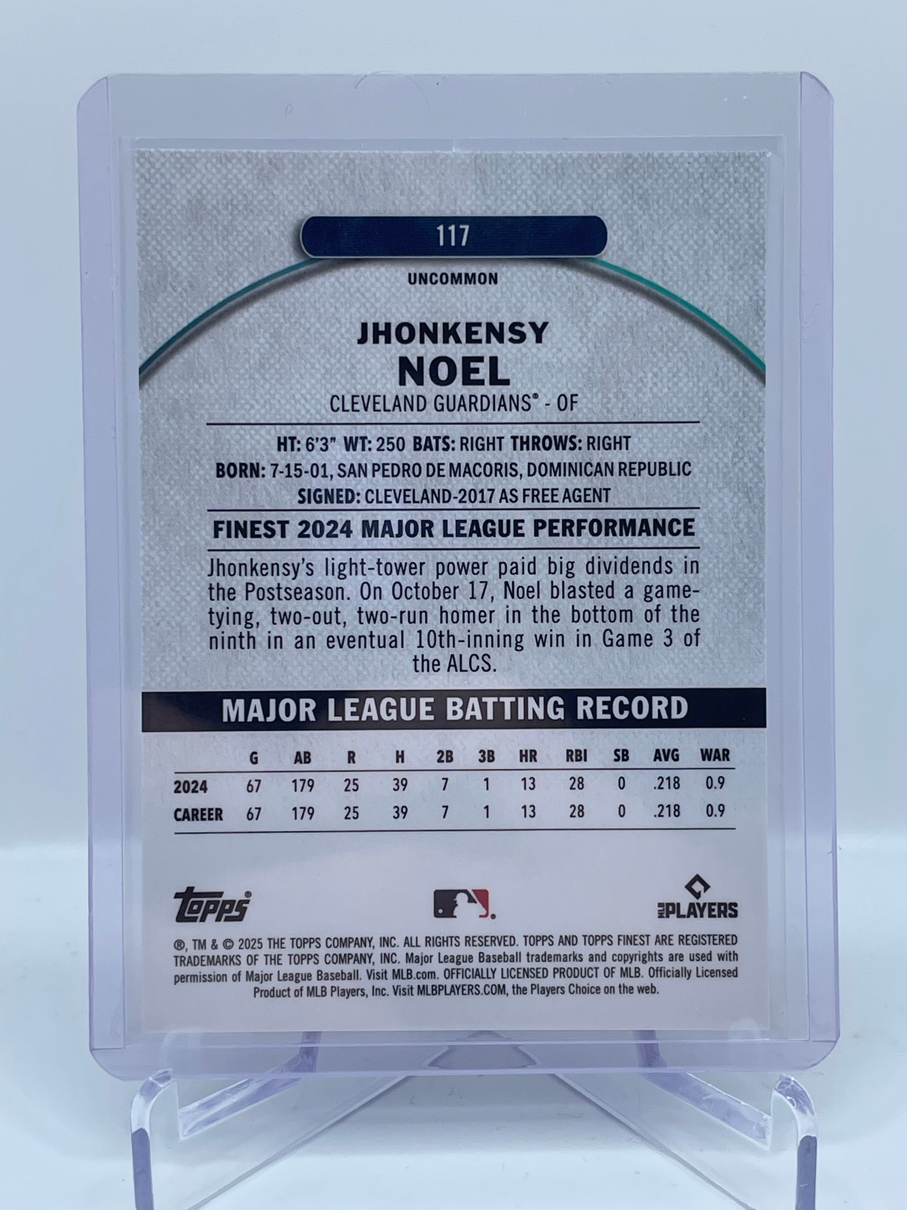 2024 TOPPS FINEST JHONKENSY NOEL PEARL CHECKERBOARD ROOKIE RC /40