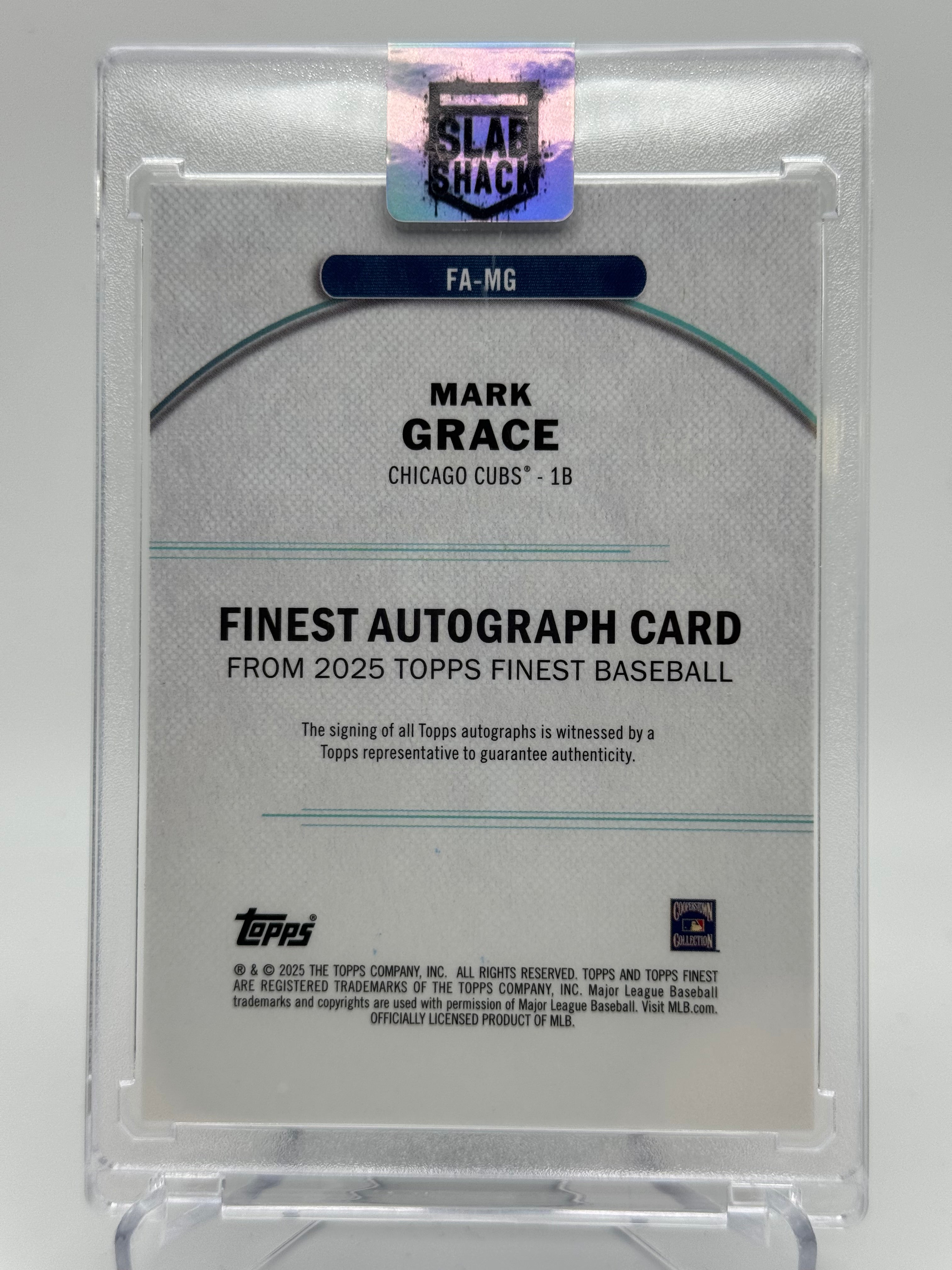 2025 TOPPS FINEST MARK GRACE GOLD REFRACTOR AUTO /50