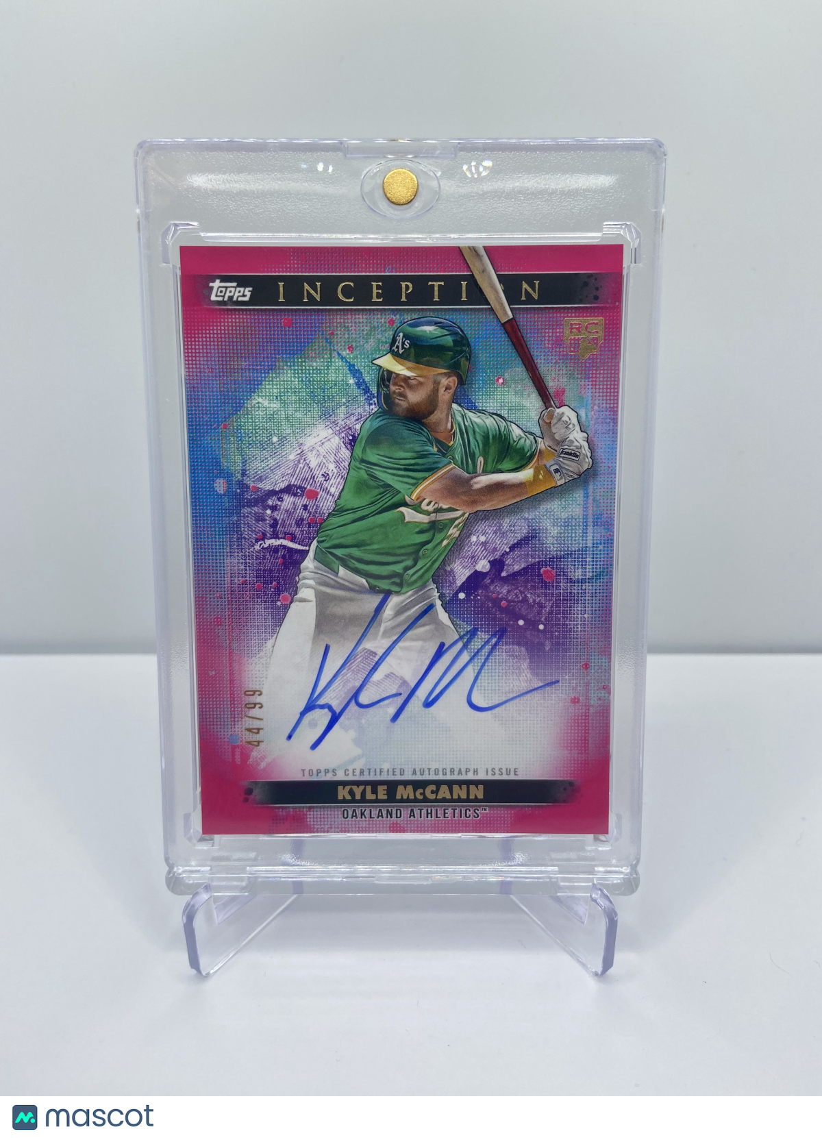 2024 TOPPS INCEPTION KYLE MCCANN FUCHSIA MAGENTA PINK /99 AUTO RC ATHLETICS