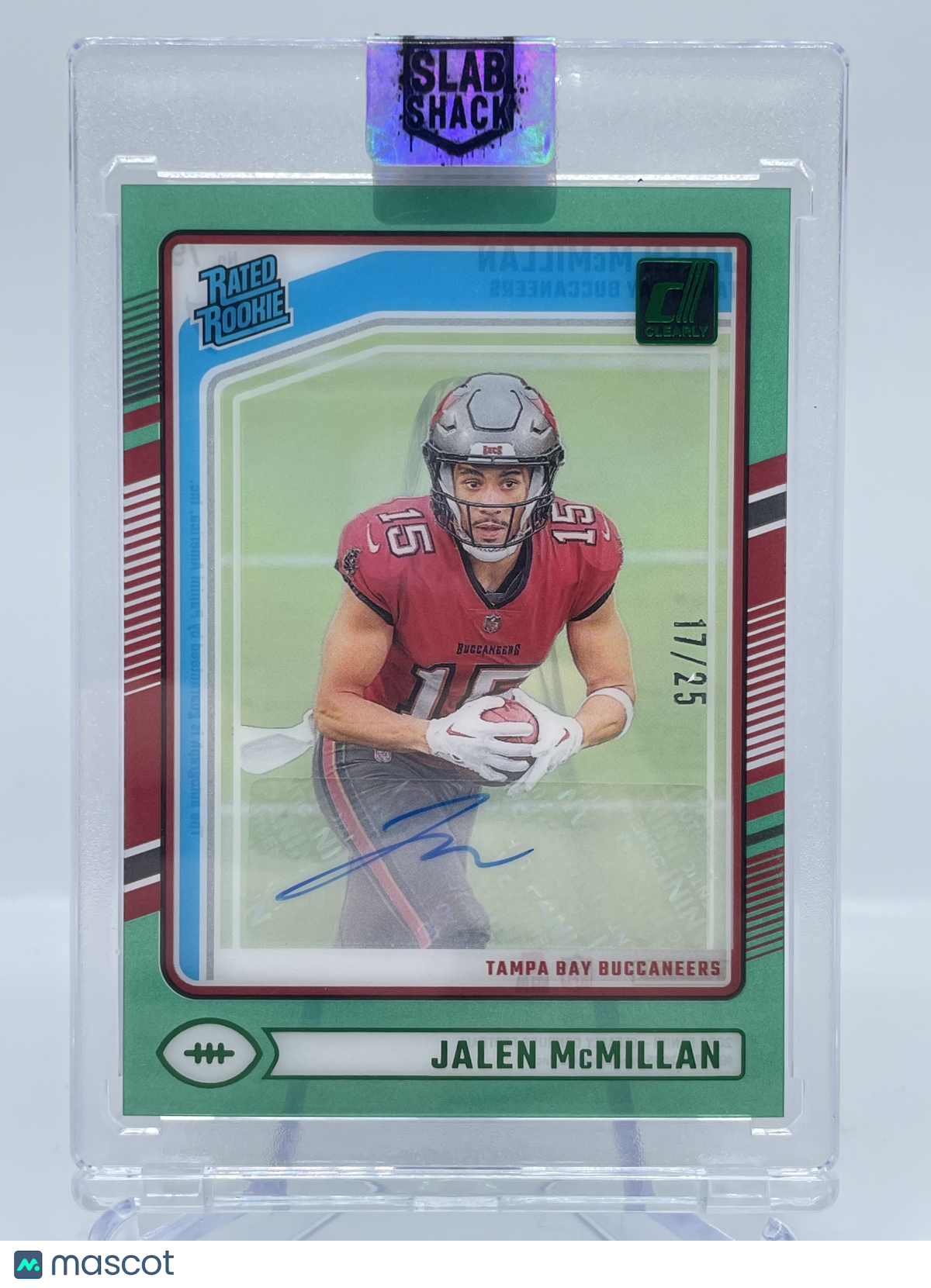 2024 CLEARLY DONRUSS JALEN MCMILLAN RED GREEN AUTO /25 RC ROOKIE