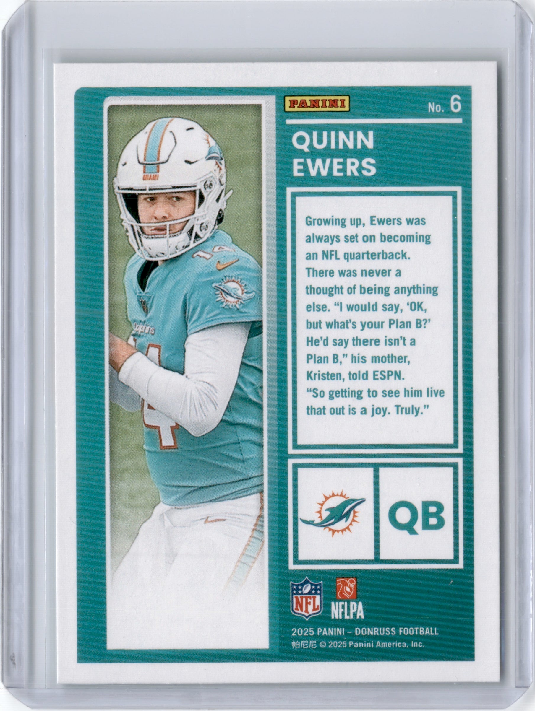 2025 DONRUSS QUINN EWERS THE ROOKIES RC