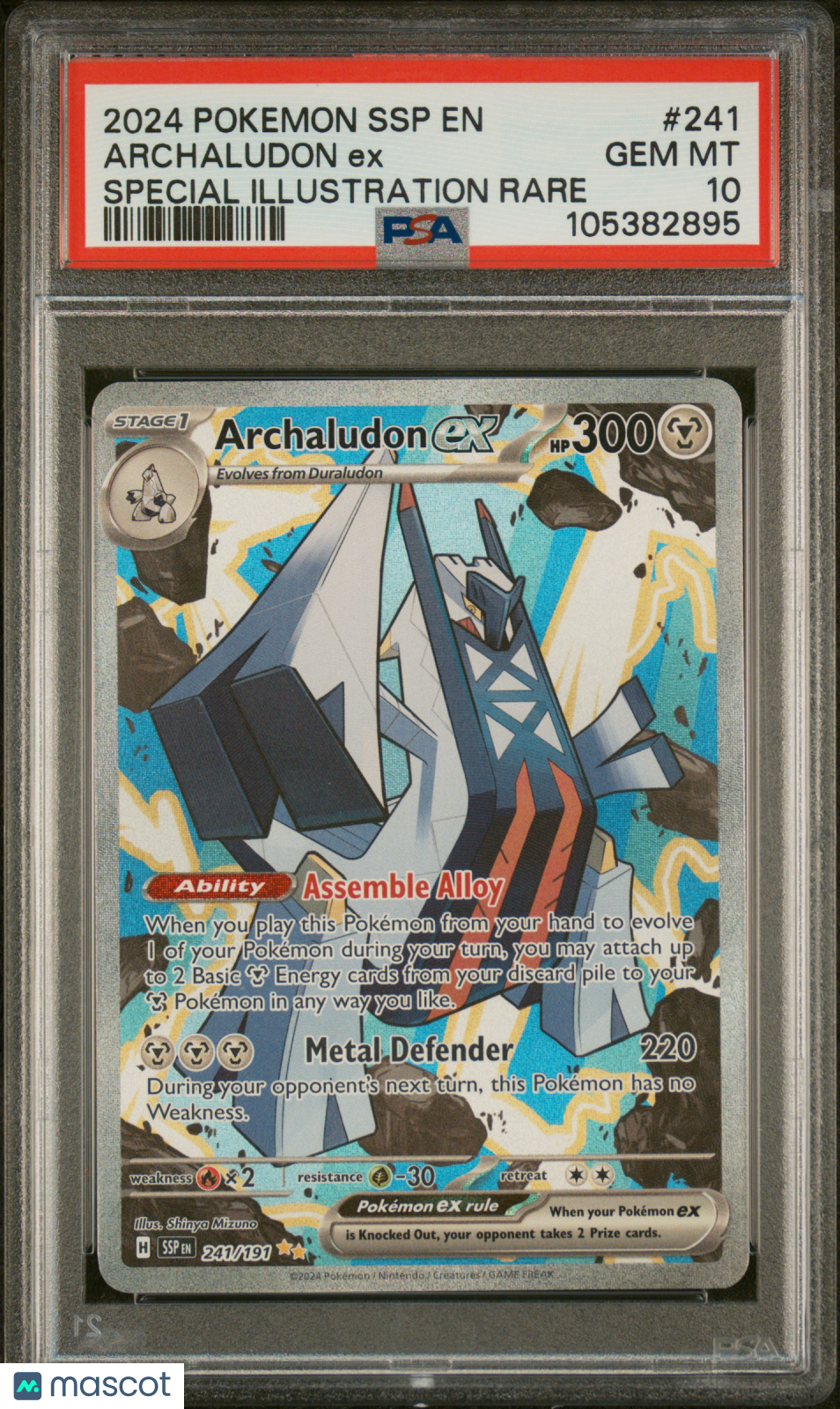 2024 Pokemon SSP EN-Surging Sparks Archaludon EX #241 Special Illustration Rare PSA 10