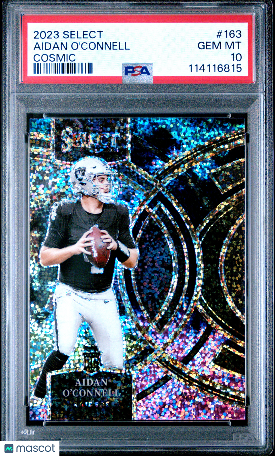 2023 Panini Select Aidan O'connell #163 Cosmic PSA 10