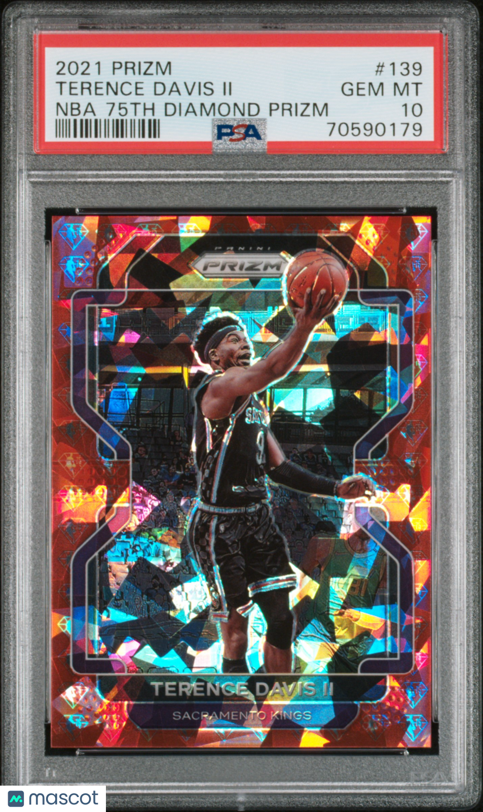 2021 Panini Prizm Terence Davis II #139 NBA 75th Diamond PSA 10