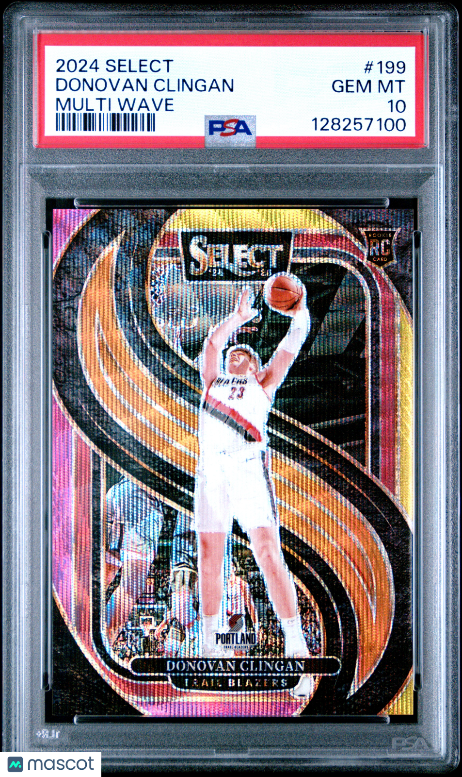 2024 Panini Select Donovan Clingan #199 Multi Wave PSA 10