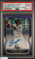 2023 Bowman Chrome Bladimir Restituyo 1st Prospect Auto Purple /250 PSA 10 RC
