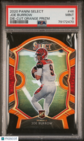 2020 SELECT JOE BURROW DIE-CUT ORANGE PRIZM RC