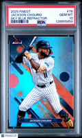 2025 Topps Finest Jackson Chourio #78 Sky Blue Refractor 270/325 PSA 10
