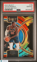 2023 Panini Select Julius Randle #155 Die Cut Tie Dye Prizm PSA 10