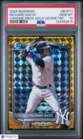 2025 Bowman 1st Chrome Prospect Richard Matic Gold Geometric Refractor PSA 10 RC