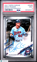 2021 Topps Chrome Brent Rooker Rookie RC Auto PSA 9