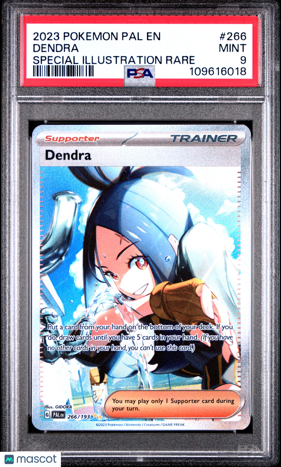 2023 Pokemon Pal EN-Paldea Evolved Dendra #266 Special Illustration Rare PSA 9