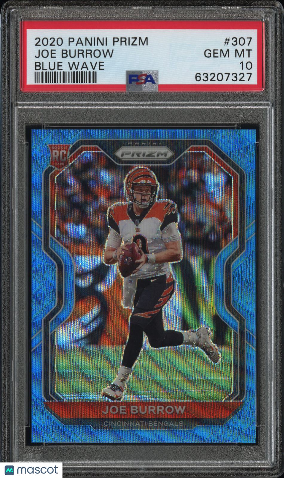 2020 Panini Prizm Joe Burrow #307 Blue Wave PSA 10
