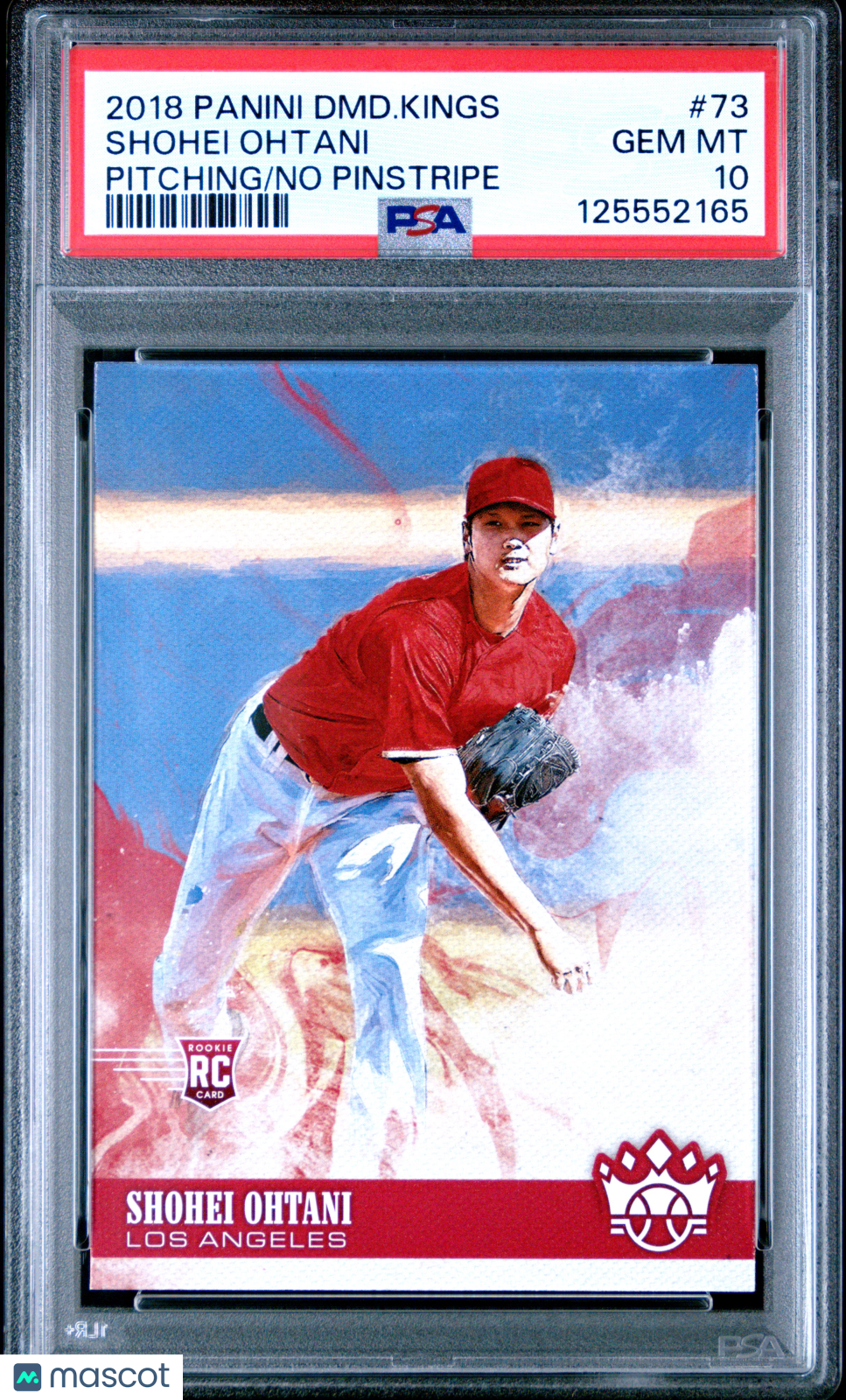 2018 Panini Diamond Kings Shohei Ohtani #73 Pitching No Pinstripe PSA 10