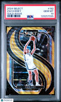 2024 Panini Select Zach Edey #192 Gold Wave PSA 10