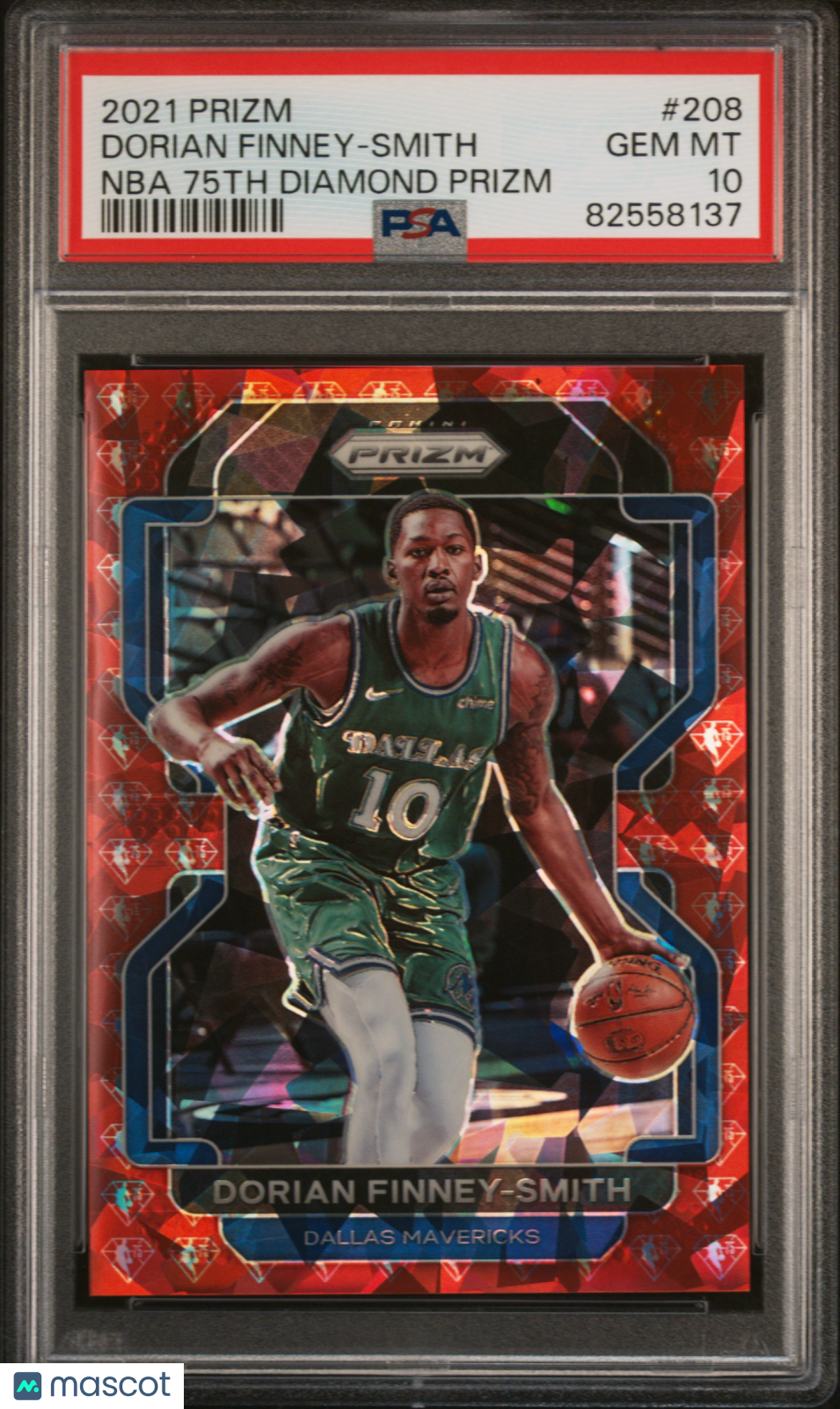 2021 Panini Prizm Dorian Finney-Smith #208 NBA 75th Diamond PSA 10