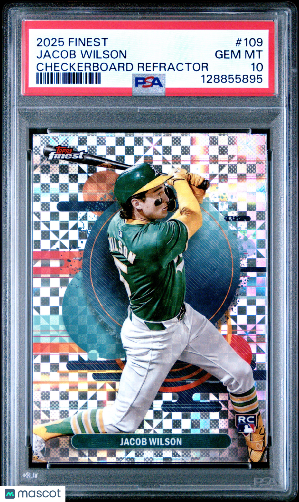 2025 Topps Finest Jacob Wilson #109 Checkerboard Refractor PSA 10