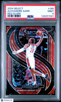 2024 Panini Select Alexandre Sarr #185 Red Scope PSA 9