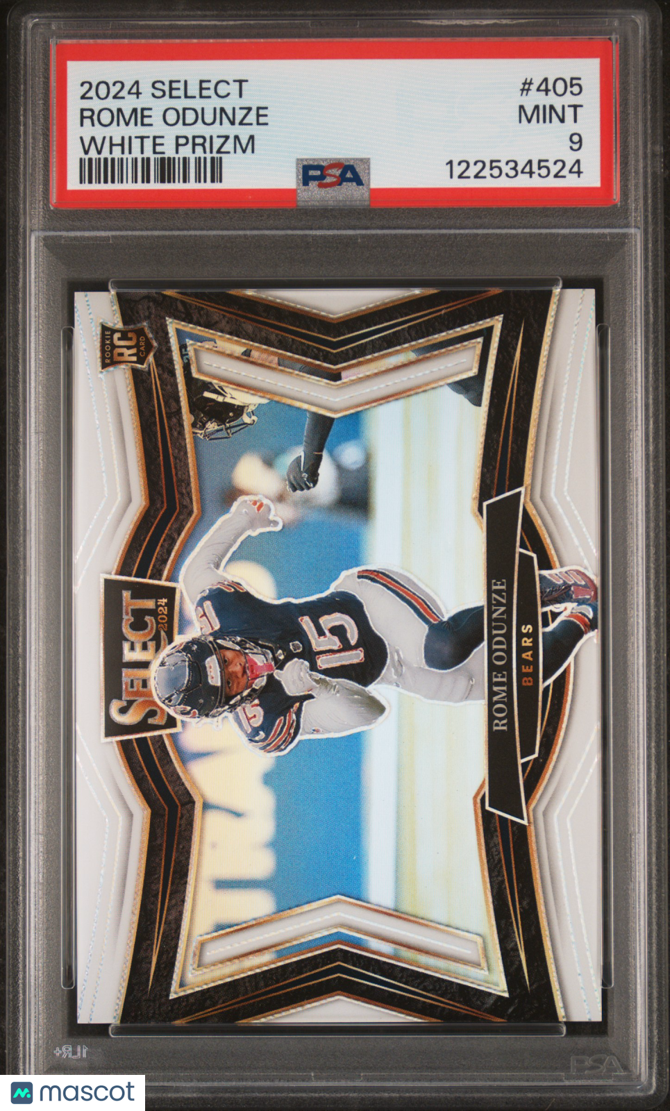 2024 Panini Select Rome Odunze #405 White Prizm PSA 9