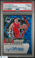 2023 Panini Mosaic Fast Break Autographs Toumani Camara Blue Prizm /25 RC PSA 9