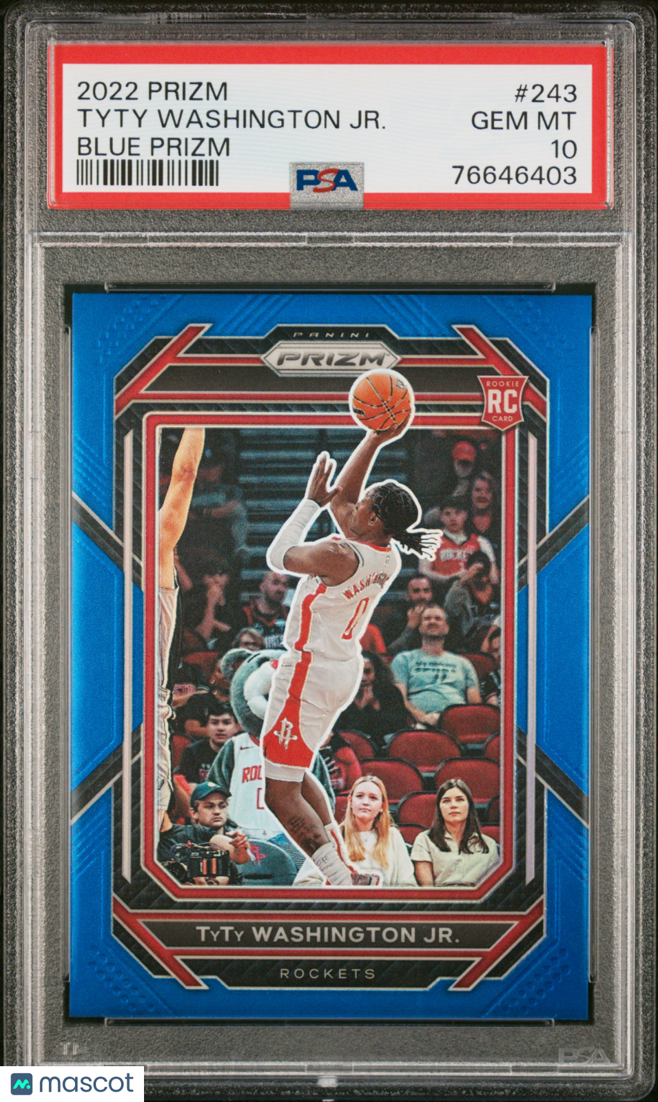 2022 Panini Prizm Tyty Washington JR. #243 Blue / PSA 10