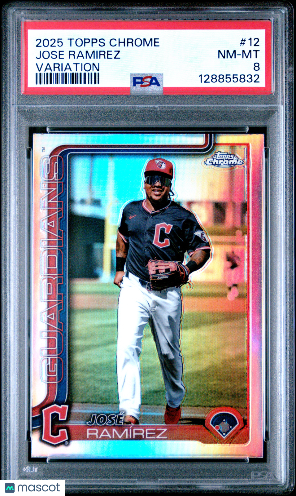 2025 Topps Chrome Jose Ramirez #12 Variation PSA 8