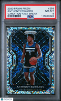 2020 Panini Prizm Anthony Edwards #258 Variation Fast Break RC PSA 8