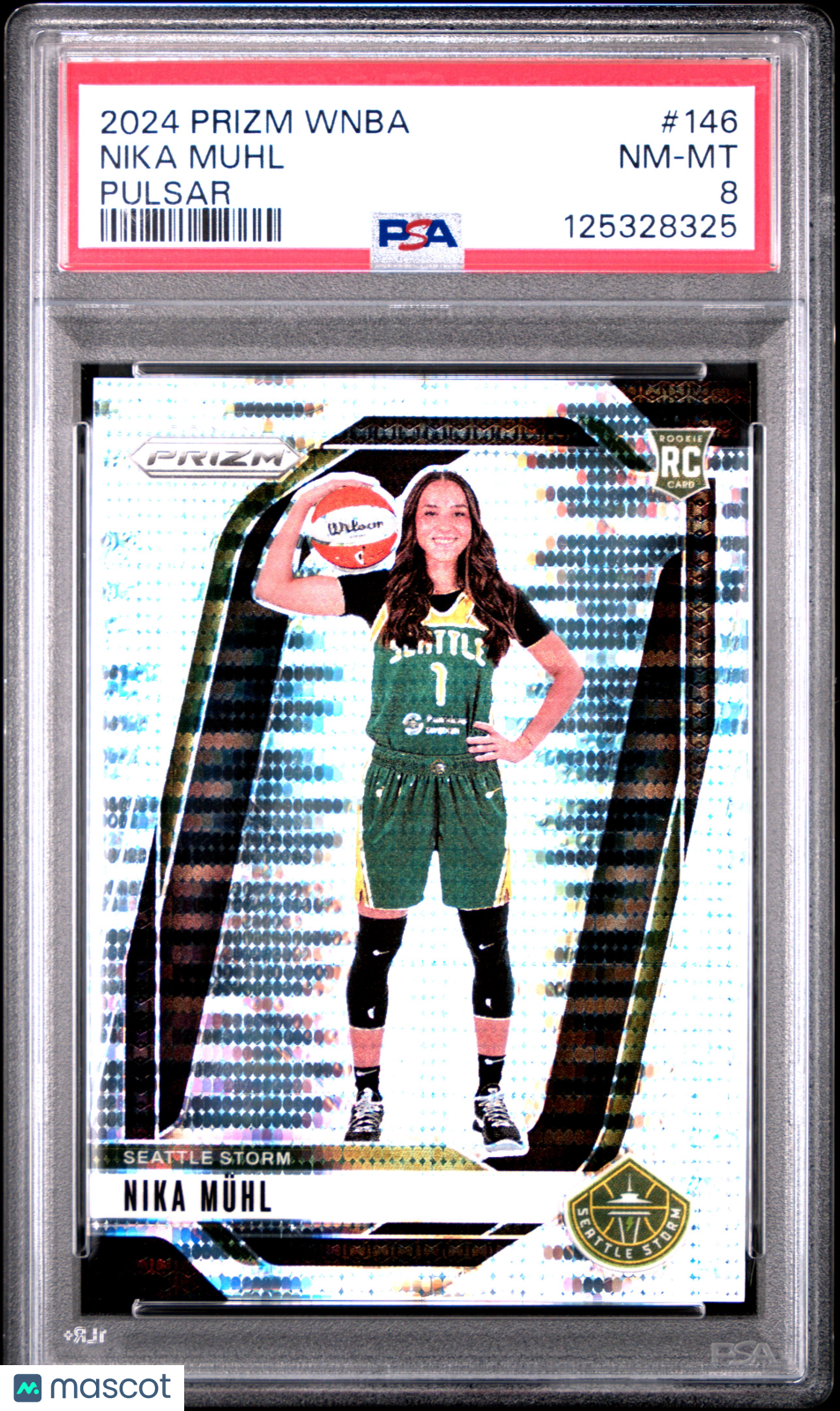 2024 Panini Prizm WNBA Nika Muhl #146 Pulsar PSA 8