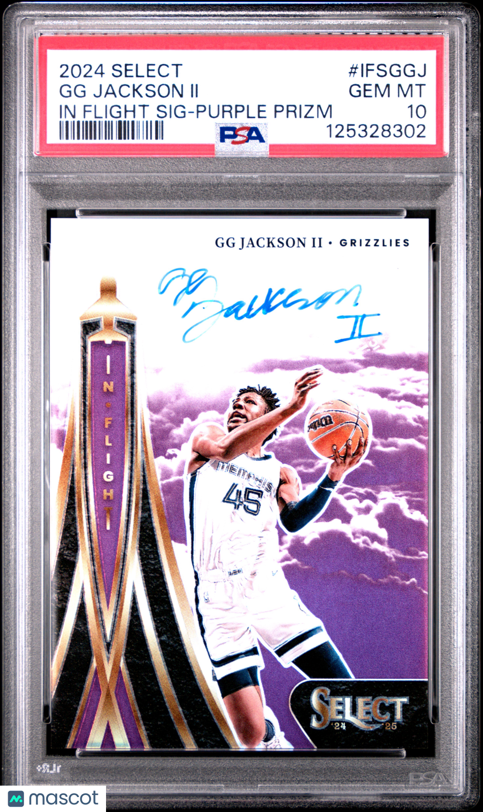 2024 Panini Select in Flight Signatures Auto GG Jackson II Purple Prizm /75