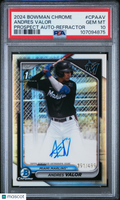 2024 Bowman Chrome Andres Valor 1st Prospect Auto Refractor /499 PSA 10 RC