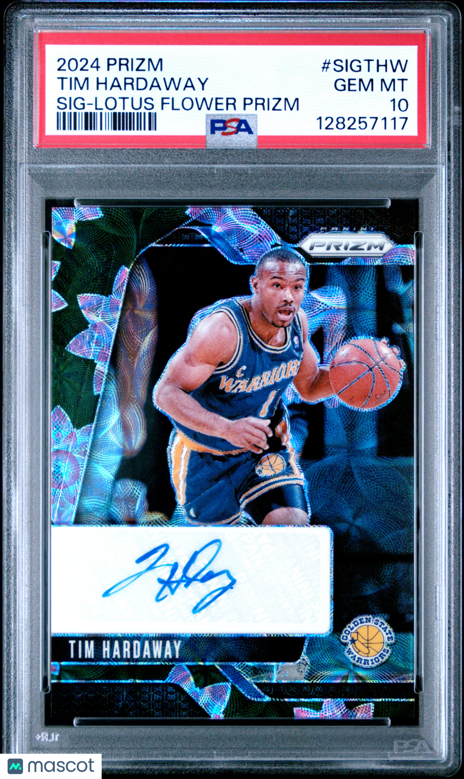 2024 Panini Prizm Signatures Tim Hardaway #SIGTHW Lotus Flower PSA 10