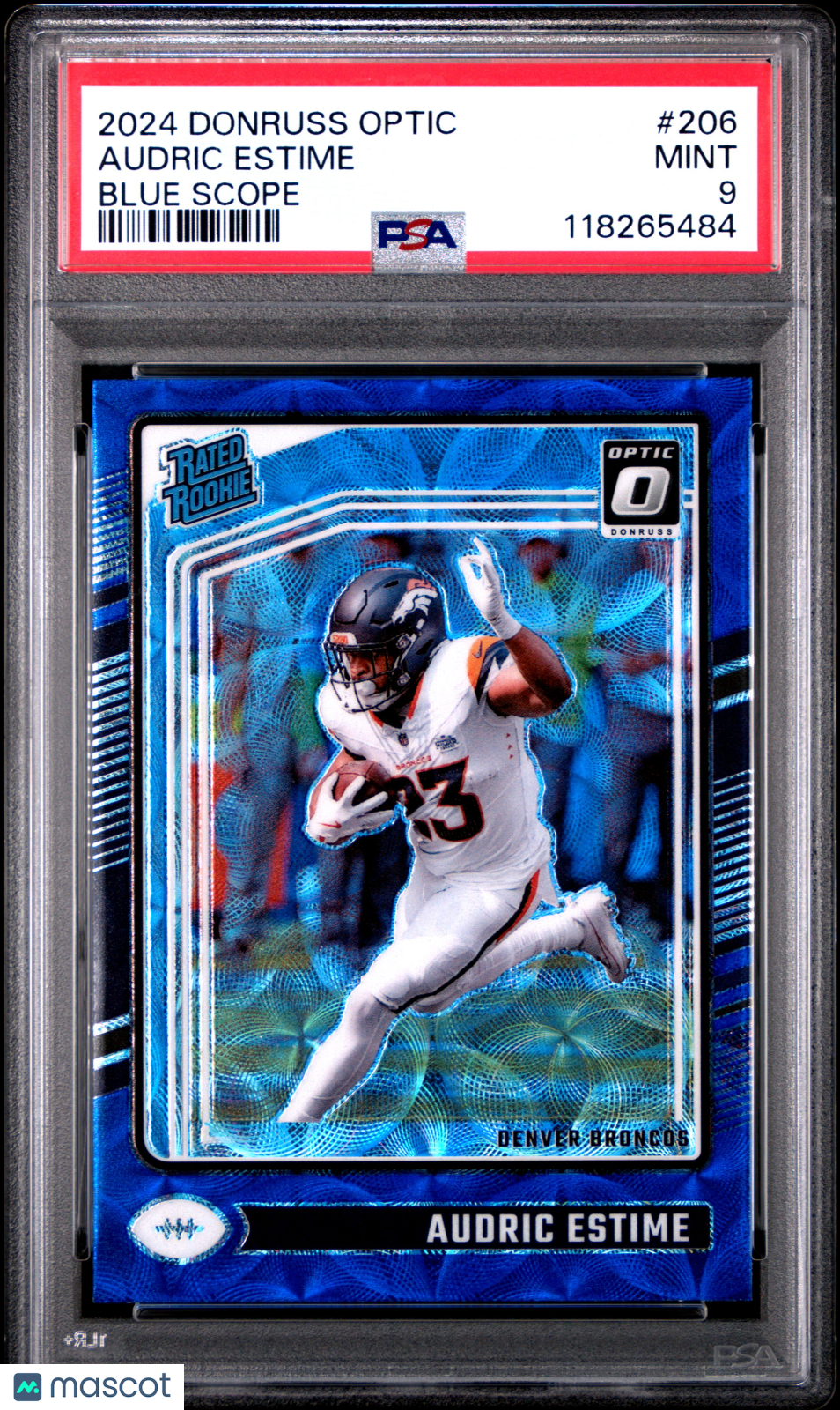 2024 Panini Donruss Optic Audric Estime #206 Blue Scope PSA 9