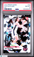 2024 Panini Prizm WNBA Caitlin Clark #22 Ice PSA 8
