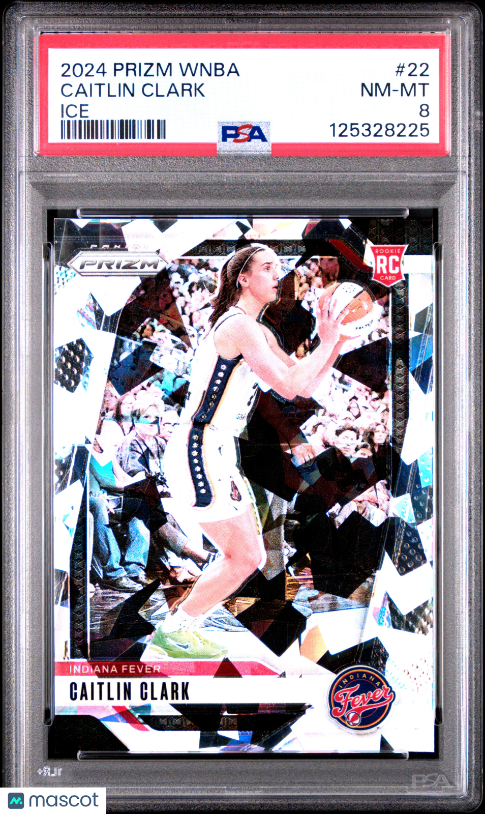 2024 Panini Prizm WNBA Caitlin Clark #22 Ice PSA 8