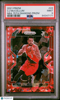 2021 Panini Prizm CJ McCollum #22 NBA 75th Diamond PSA 9