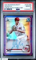 2020 Bowman Draft Joe Boyle 1st Chrome Auto Purple Refractor/250 PSA 10 RC