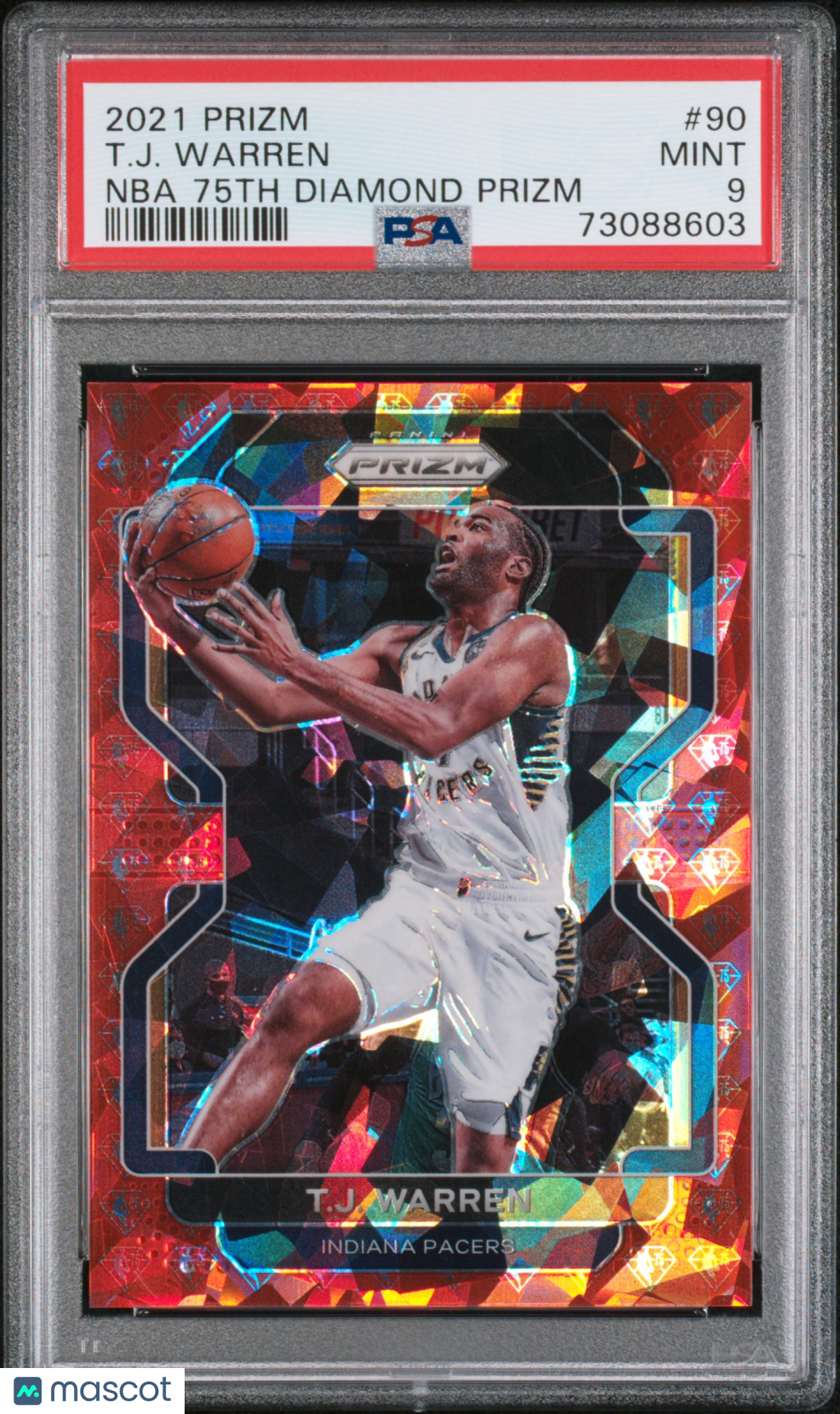 2021 Panini Prizm TJ Warren #90 NBA 75th Diamond PSA 9