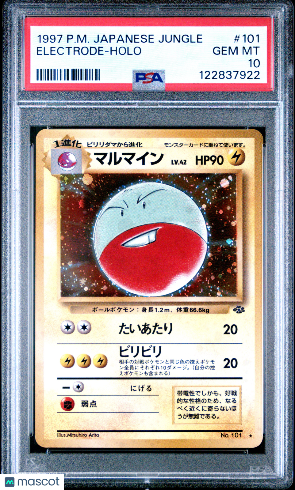japanese electrode pokemon card 1997 Pokemon Japanese Jungle Electrode #101 Japanese PSA 10 – 2 Kings Cards