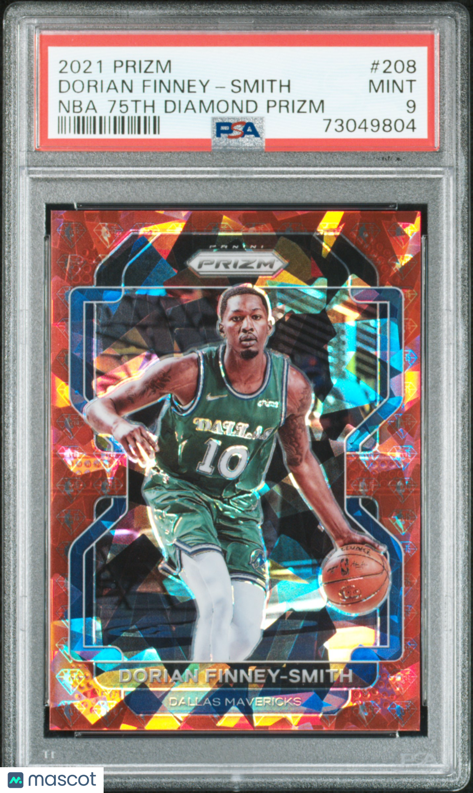 2021 Panini Prizm Dorian Finney-Smith #208 NBA 75th Diamond PSA 9