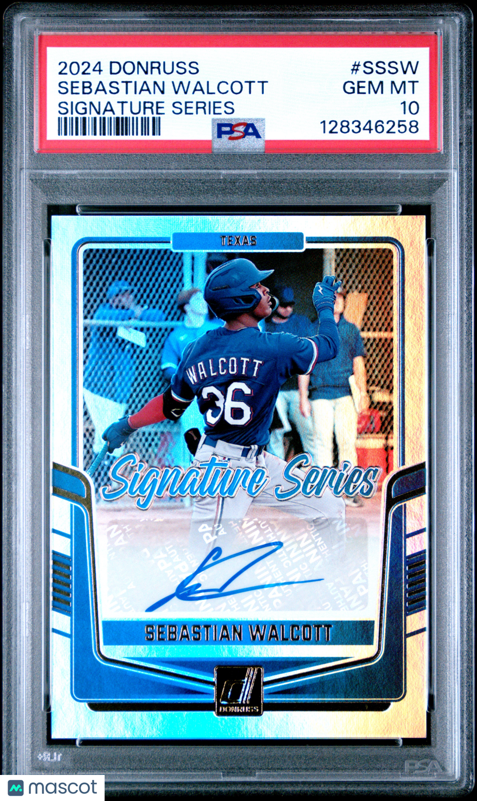 2024 Panini Donruss Signature Series Sebastian Walcott #SSSW PSA 10