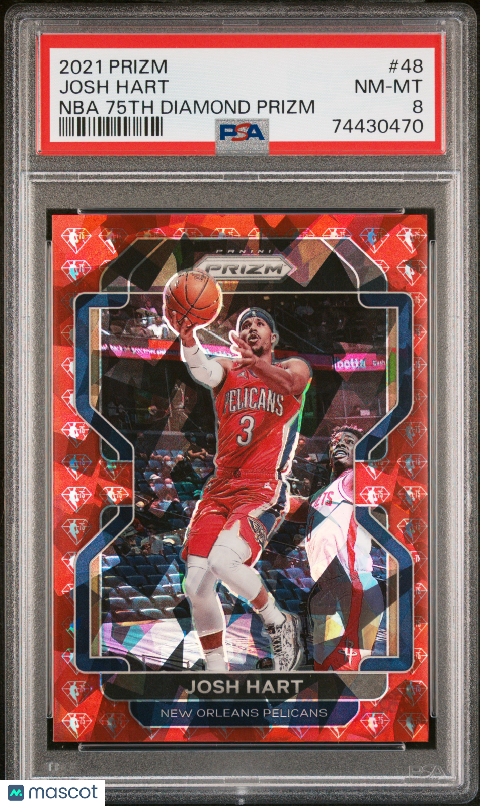 2021 Panini Prizm Josh Hart #48 NBA 75th Diamond PSA 8