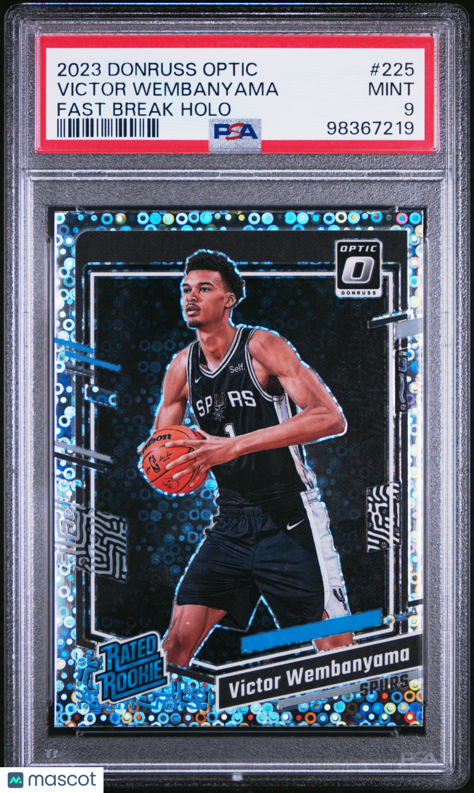 2023 Panini Donruss Optic Victor Wembanyama #225 Fast Break Holo PSA 9