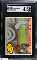 1959 Topps Mantle Hits 42nd HR #461 Baseball Thrills SGC 4.5